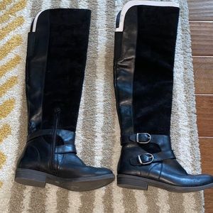 L&Bhigh boots leather and suede size 6.5